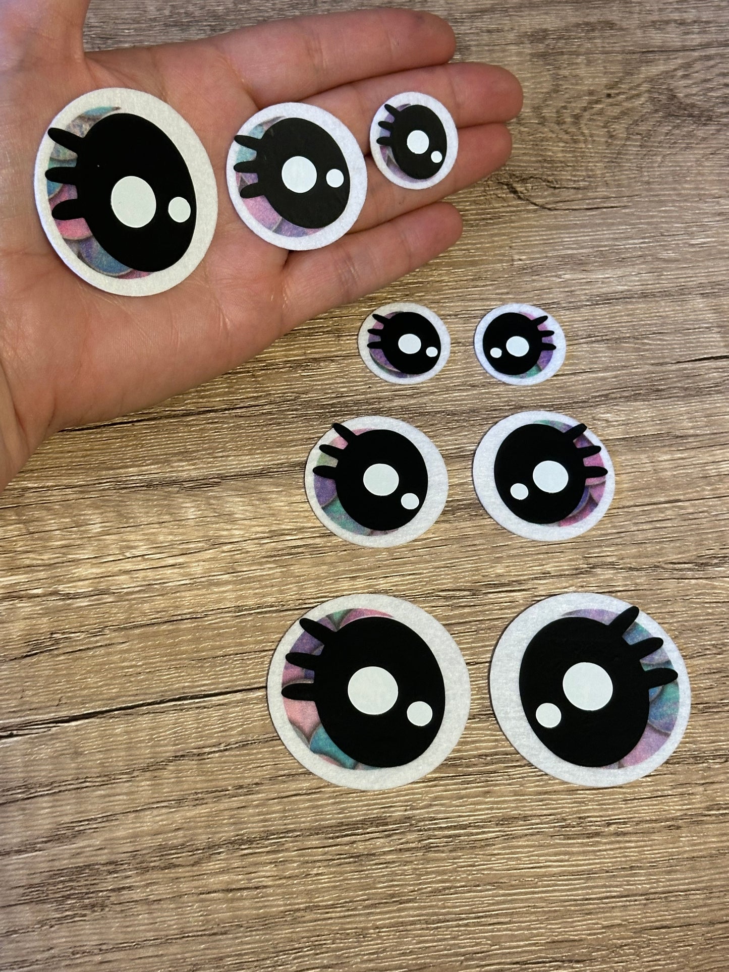 Mermaid Inspired Doll Felt Eyes 2 sets - Arizonado Designs