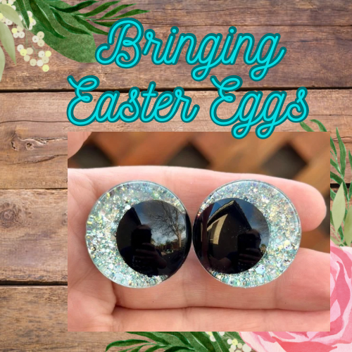 Bringing Easter Eggs Handpainted Offset Kawaii Safety Eyes