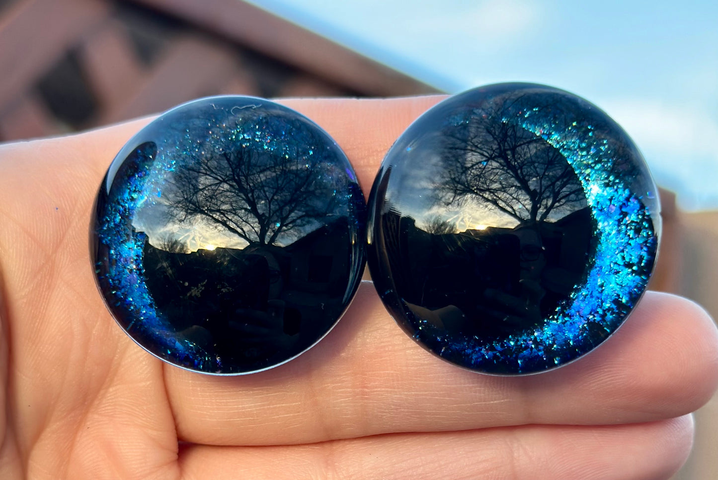 Broken Sapphire Offset Kawaii Handpainted Safety Eyes