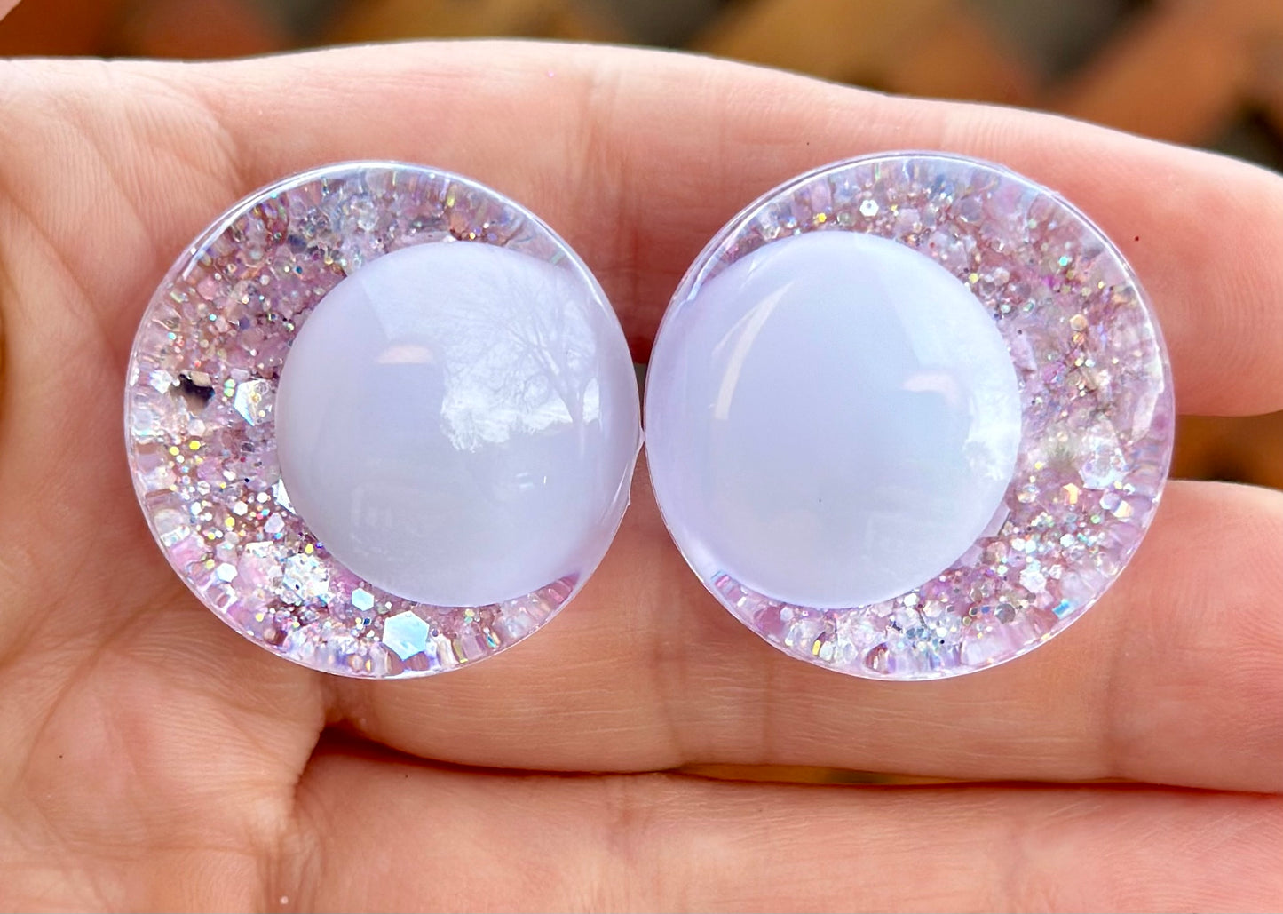 Marshmallow Candy Rabbit Handpainted Offset Kawaii Safety Eyes