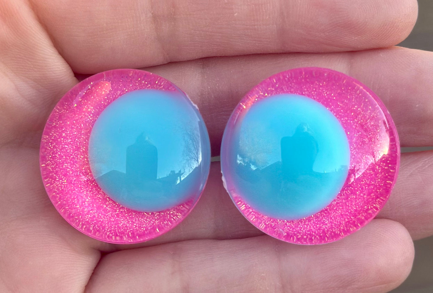 Cotton Candy Offset Handpainted Kawaii Safety Eyes