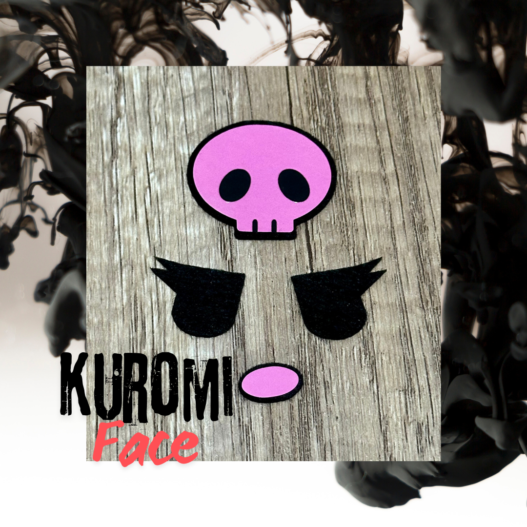 Kuromi Felt Faces For Amigurumi 4 sets