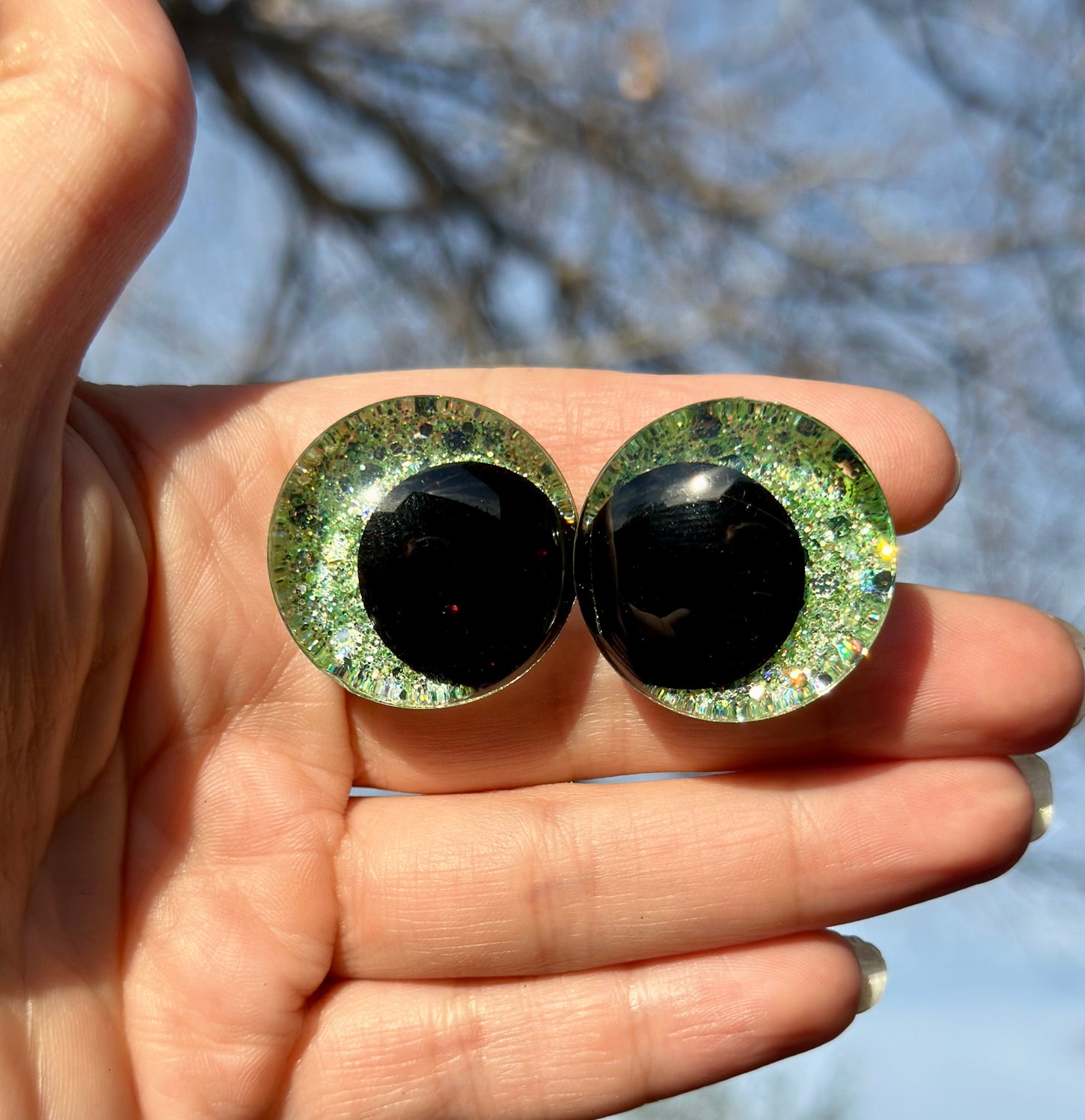 Easter Basket Grass Handpainted Offset Kawaii Safety Eyes