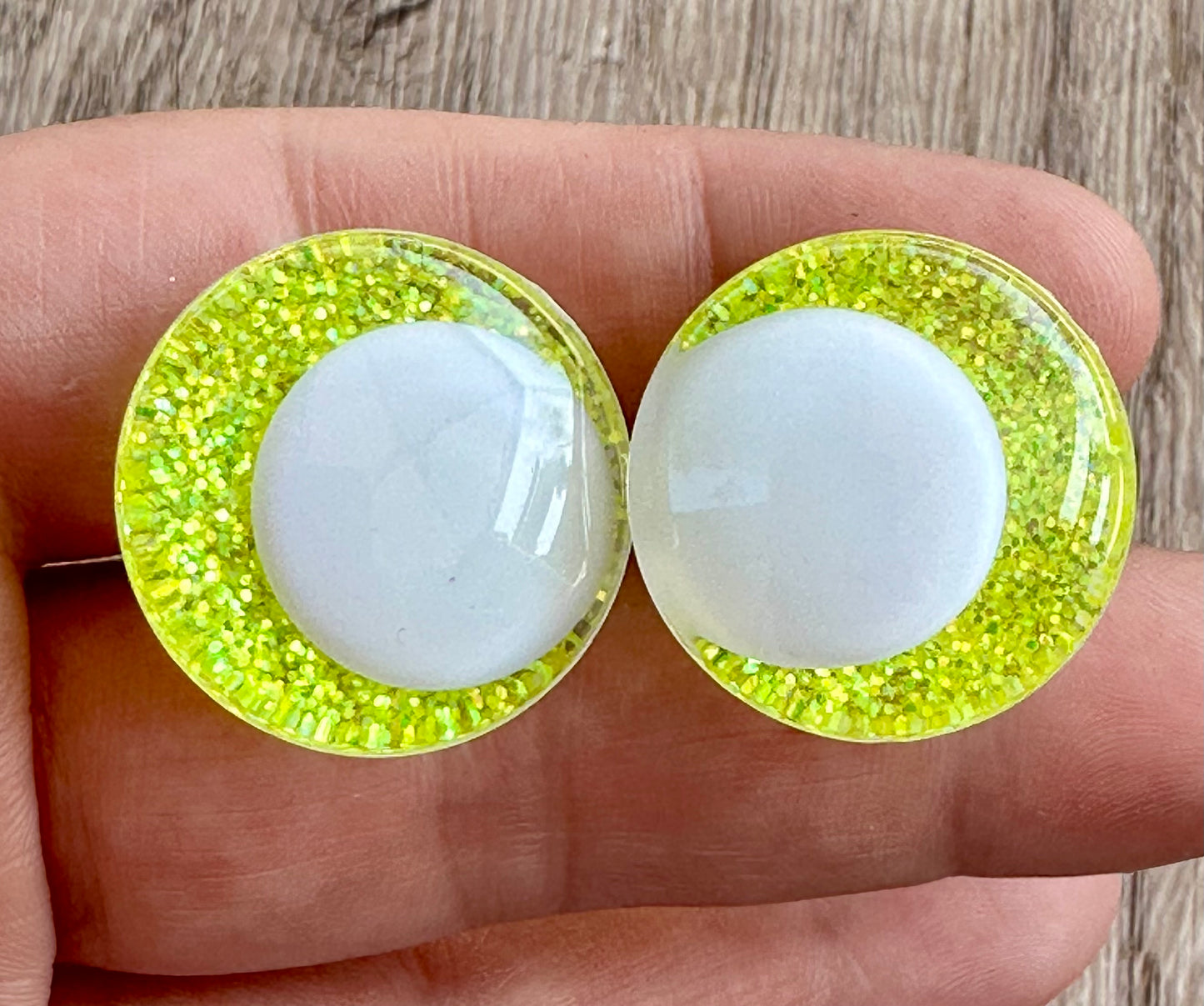Glowing Monster Offset Kawaii Handpainted Safety Eyes (1 set)