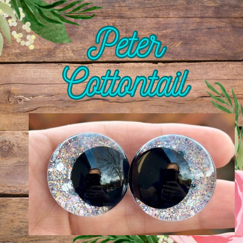 Peter Cottontail Handpainted Offset Kawaii Safety Eyes