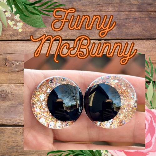 Funny McBunny Handpainted Offset Kawaii Safety Eyes