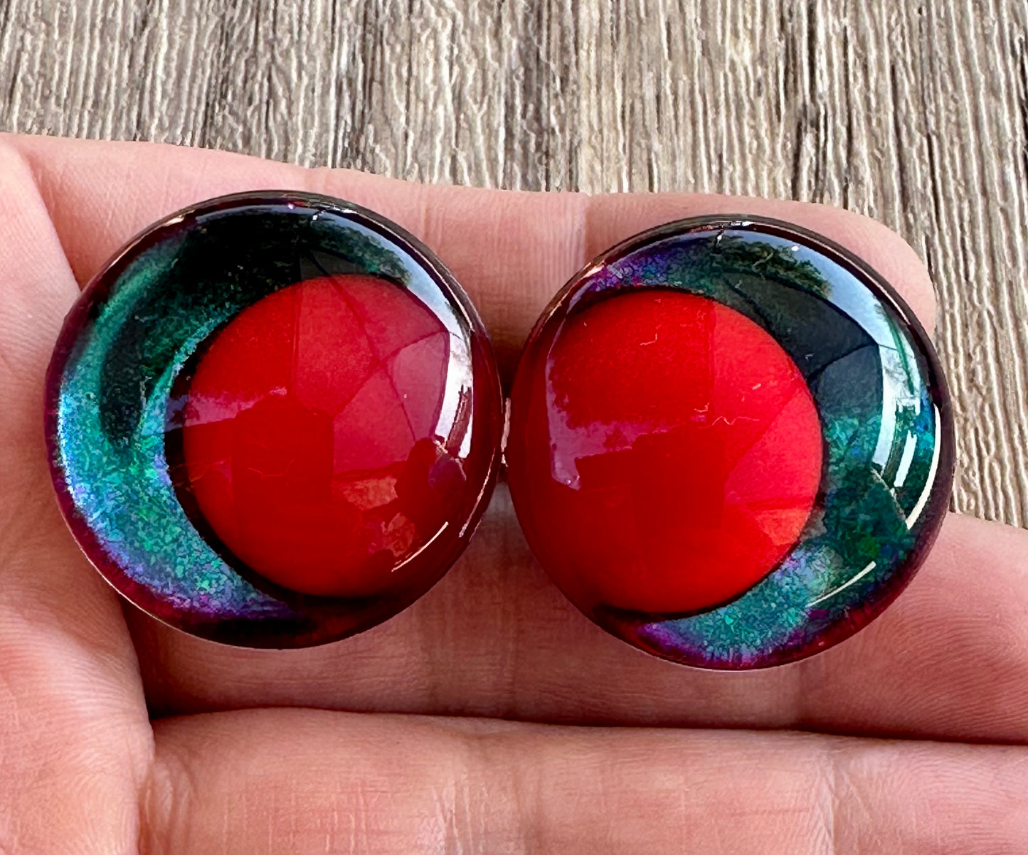 Northern Lights Offset Kawaii Handpainted Safety Eyes (1 set)
