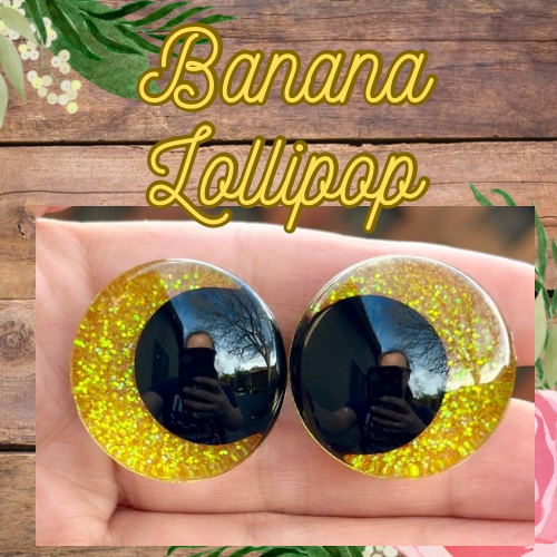 Banana Lollipop Handpainted Offset Kawaii Safety Eyes