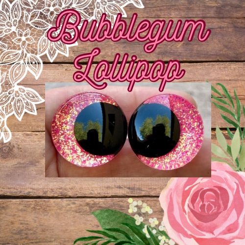 Bubblegum Lollipop Offset Kawaii Handpainted Safety Eyes