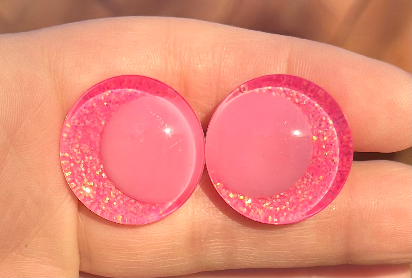 Pink Lady Offset Handpainted Kawaii Safety Eyes (1 set)