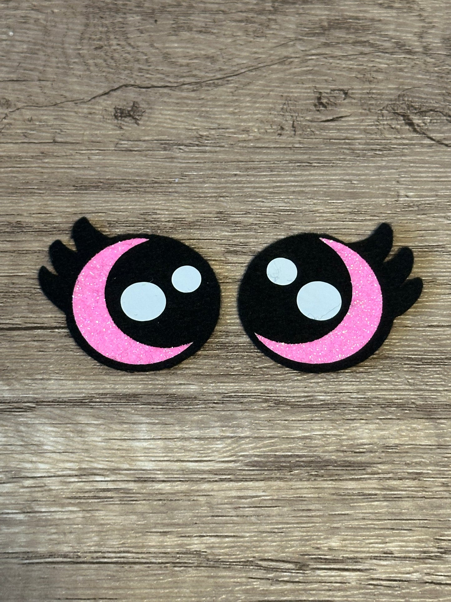 Glitter Kawaii Eyelash Felt Eyes 3 sets - Arizonado Designs