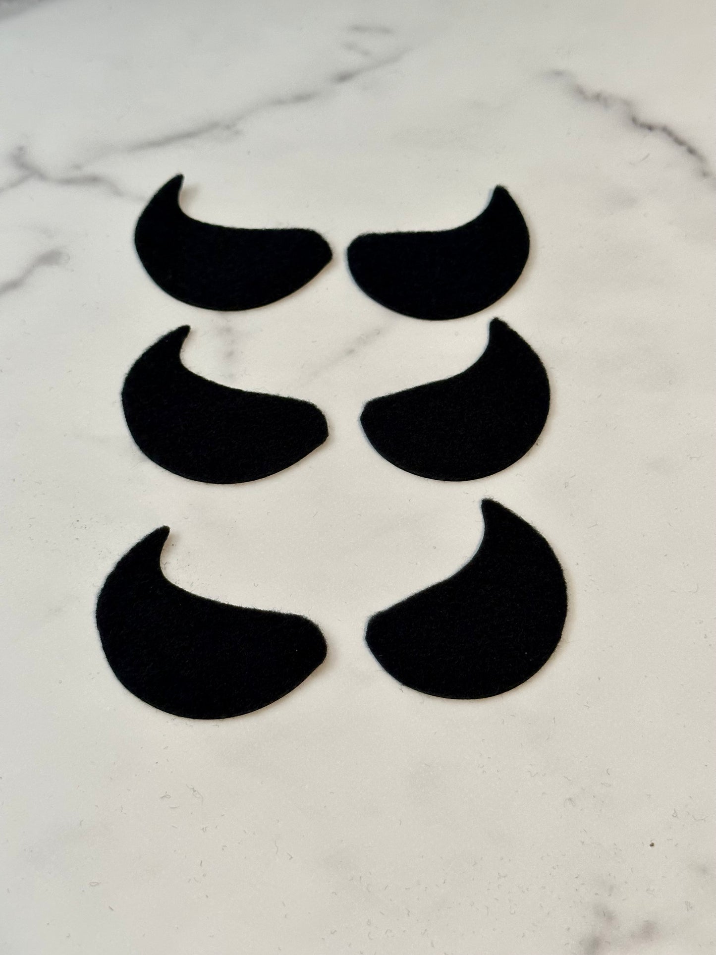 Ghostly Skeleton Felt Eyes 5 sets - Arizonado Designs