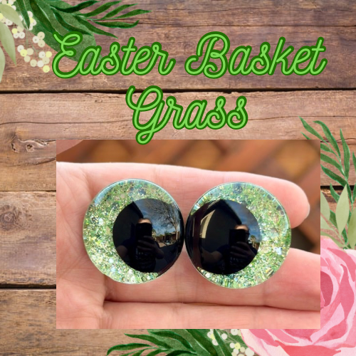 Easter Basket Grass Handpainted Offset Kawaii Safety Eyes