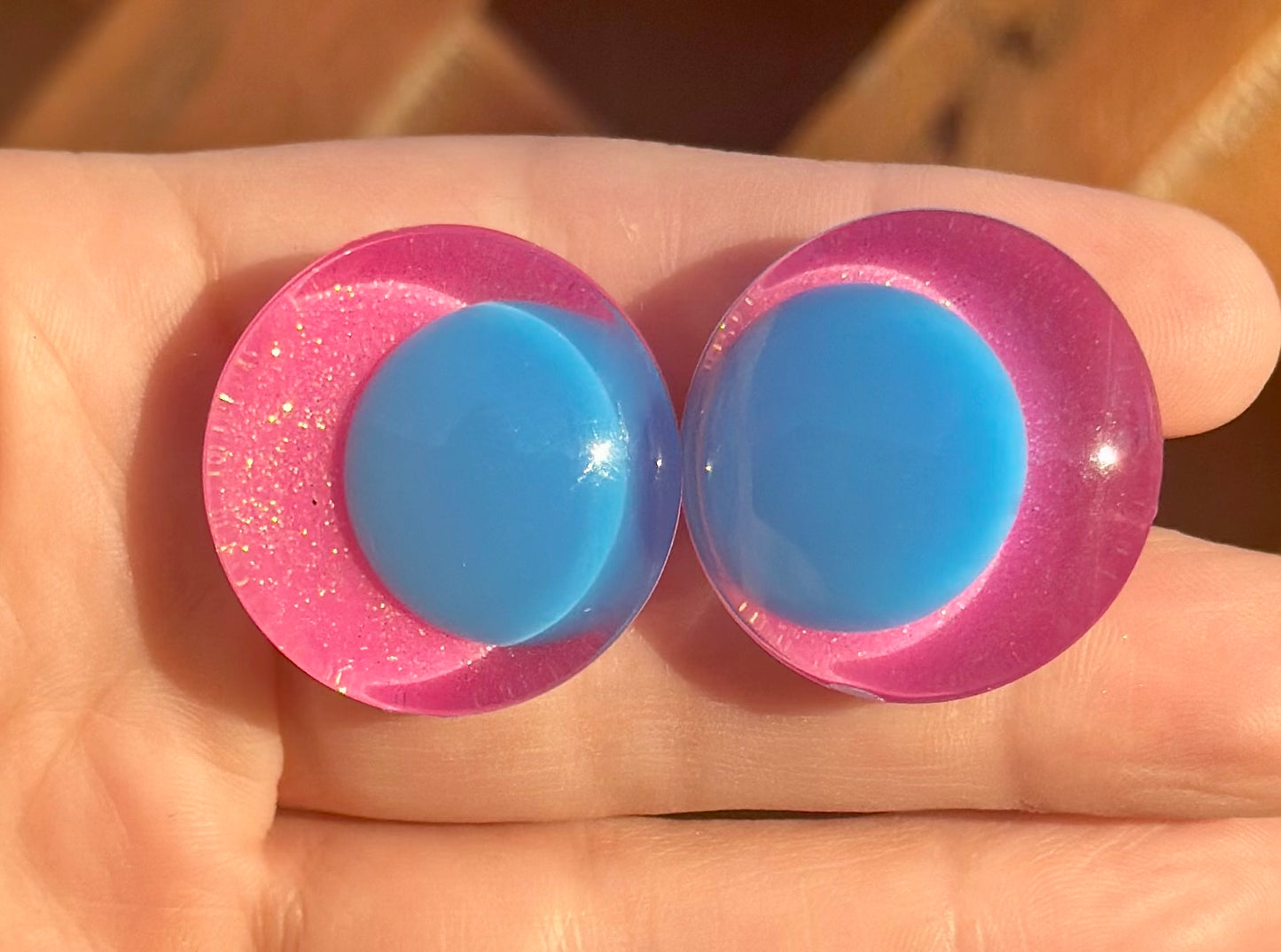 Cotton Candy Offset Handpainted Kawaii Safety Eyes