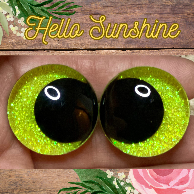 Hello Sunshine Handpainted Offset Kawaii Safety Eyes (1 set)