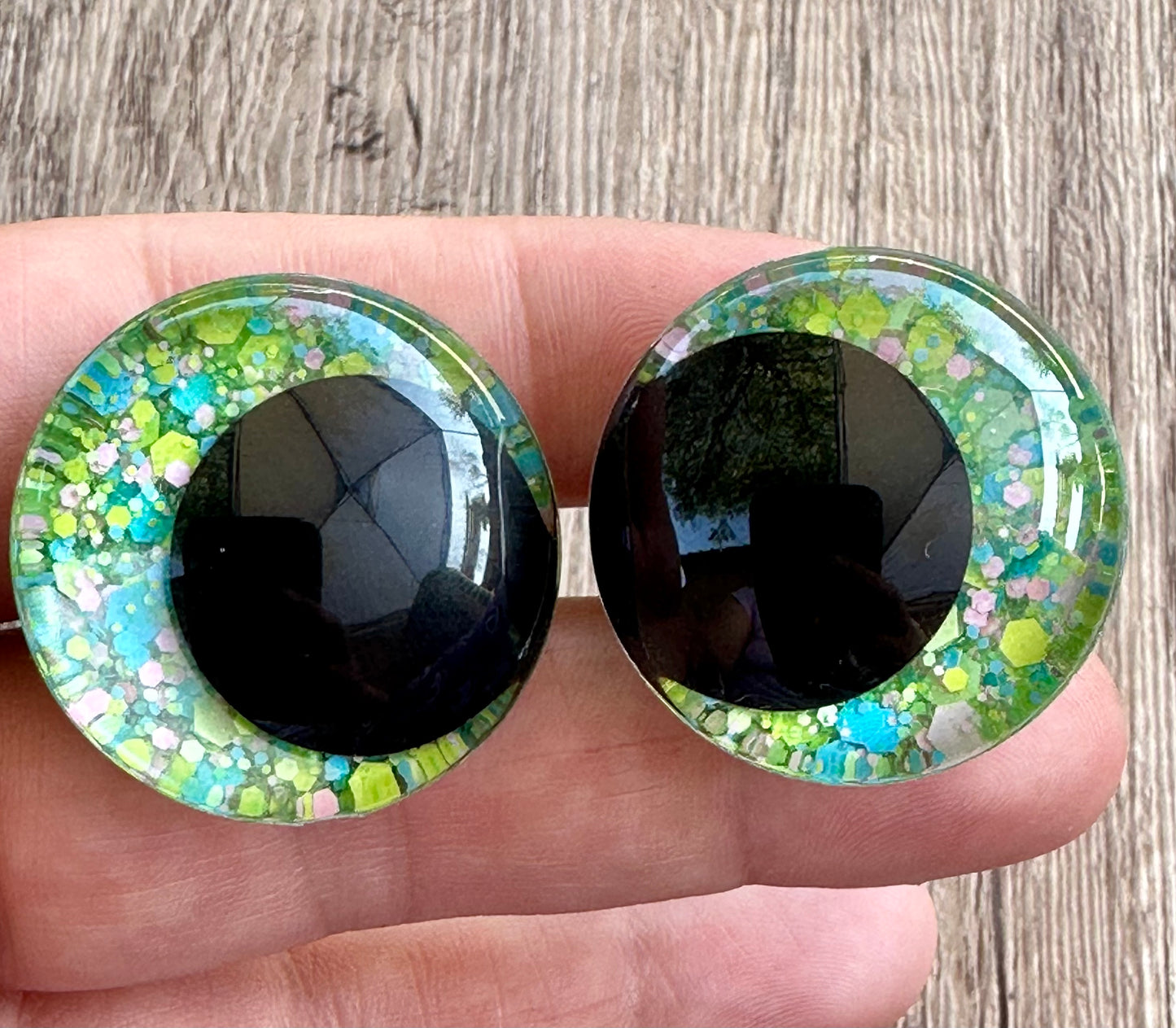 Froggy Breakfast Cereal Offset Kawaii Handpainted Safety Eyes (1 set)