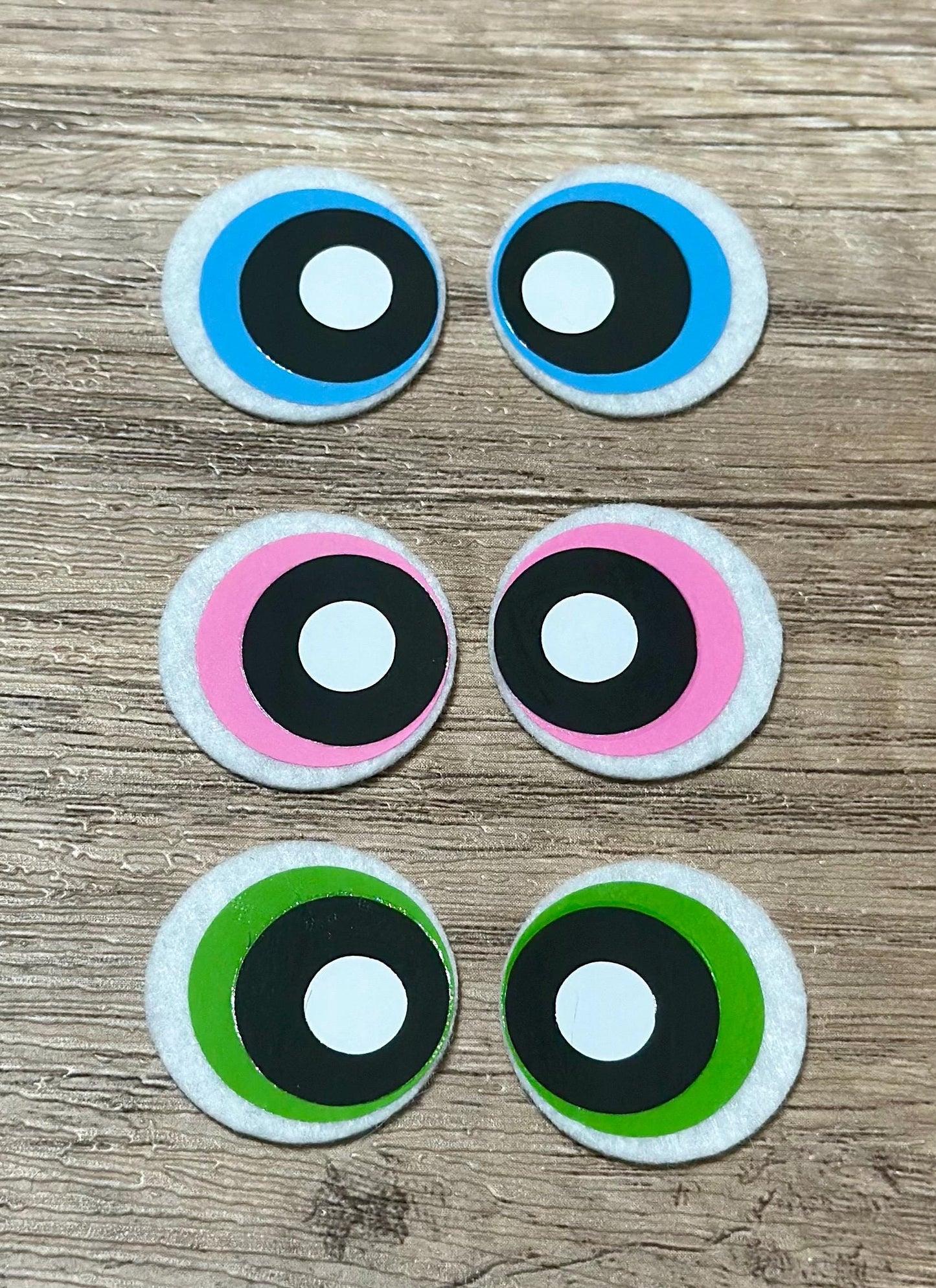 Felt Eyes for Powerpuff Girls Crochet