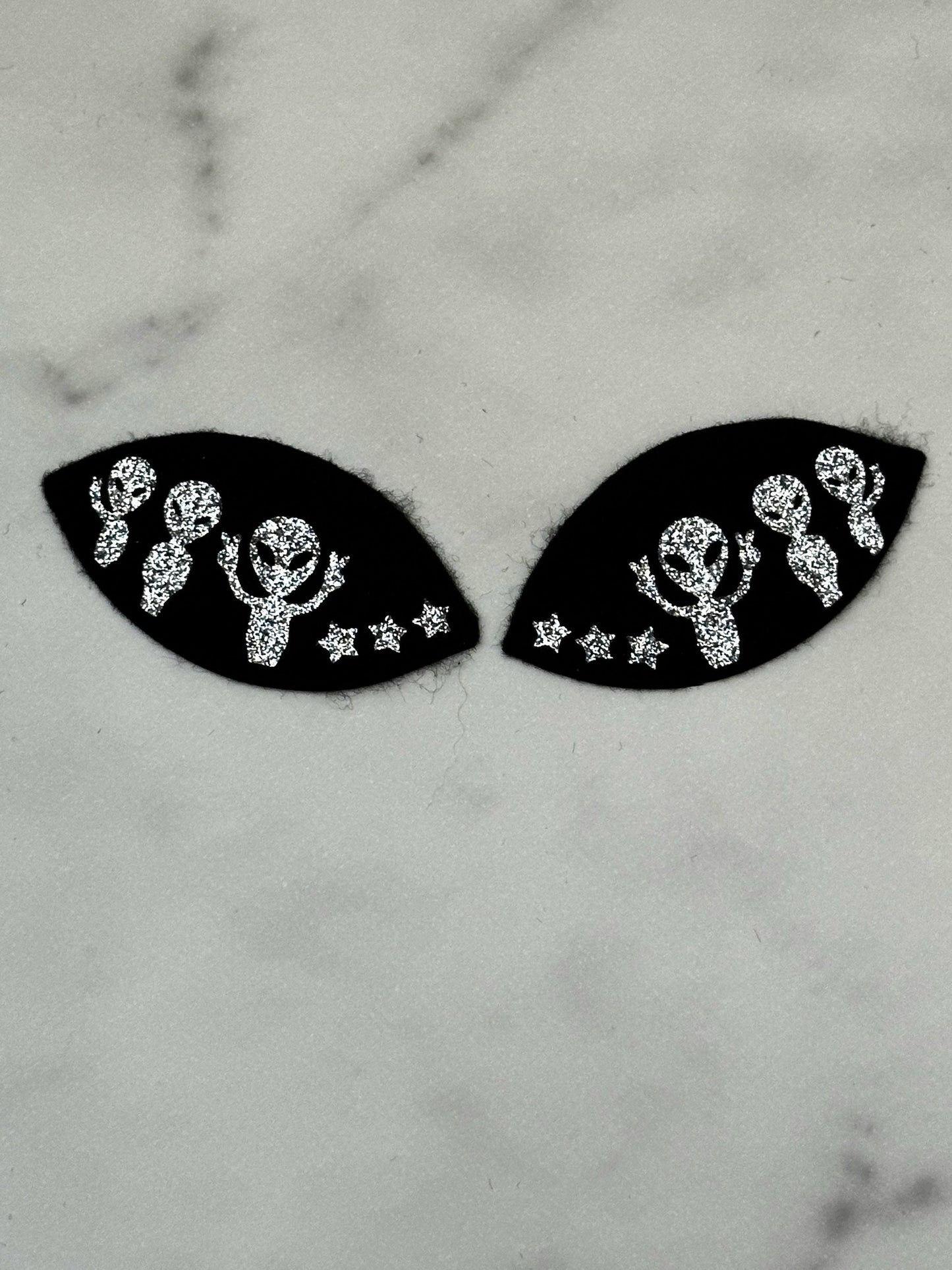 Glitter Alien Felt Eyes 5 sets - Arizonado Designs
