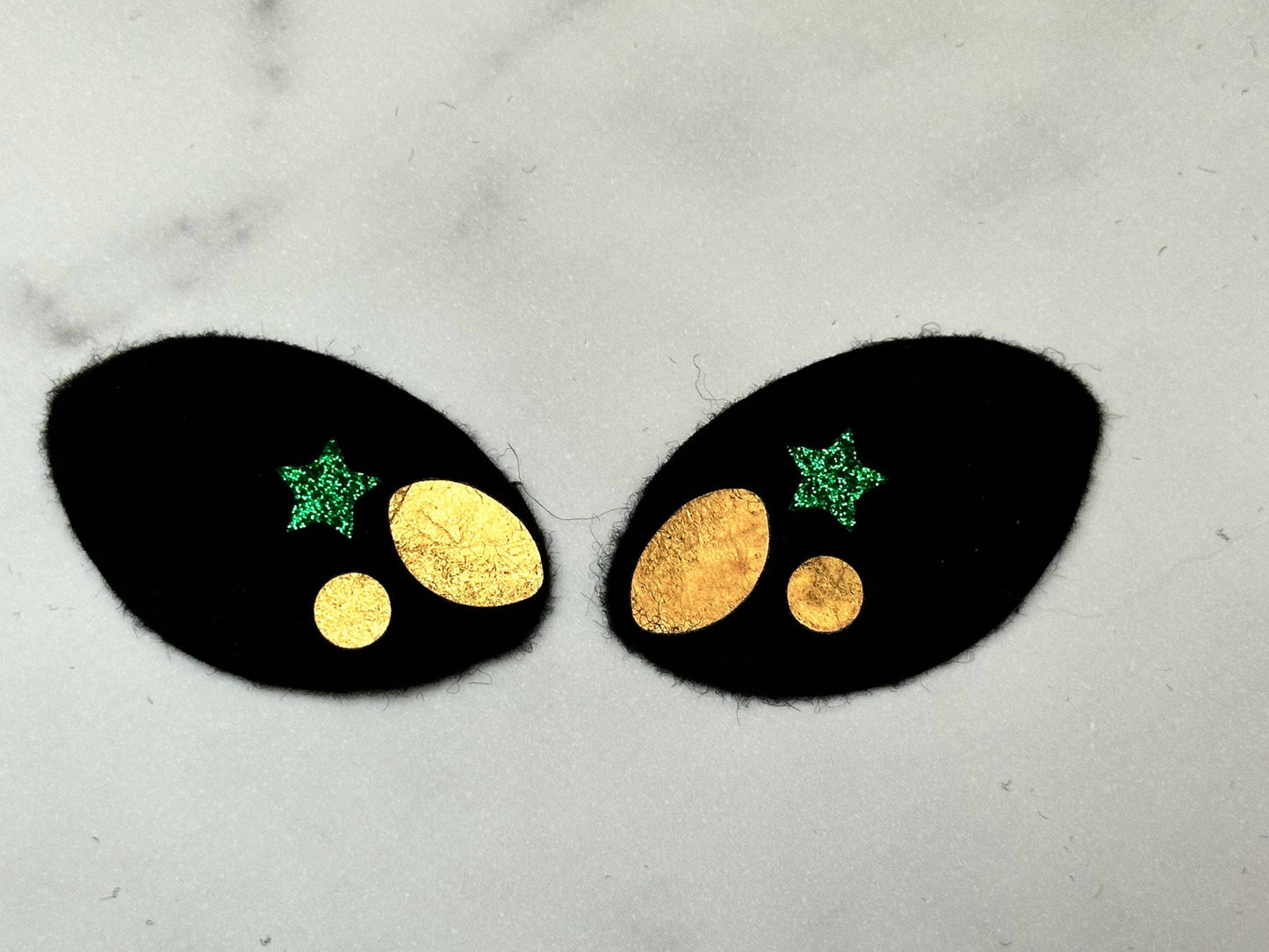 Holographic Alien Felt Eyes - Arizonado Designs