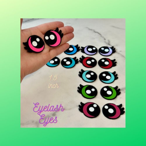 Kawaii Eyelash Felt Eyes - Arizonado Designs