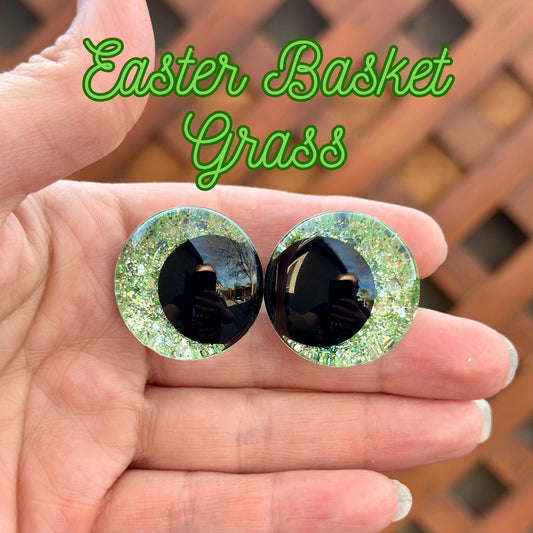 Easter Basket Grass Handpainted Offset Kawaii Safety Eyes