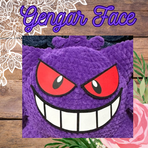 Felt Faces for Gengar Amigurumi 3 sets