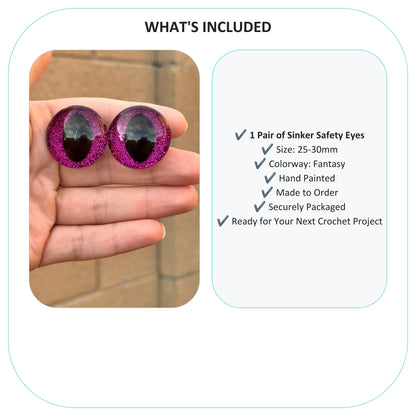Fantasy Slit Pupil Handpainted Safety Eyes (1 set) (Copy)