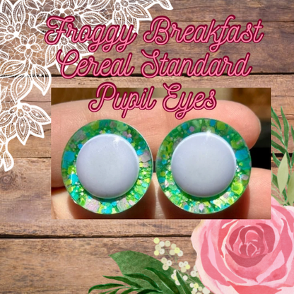 Froggy Breakfast Cereal Standard Handpainted Safety Eyes (1 set)
