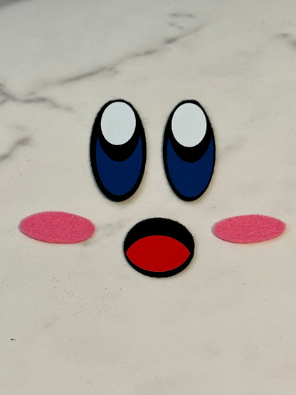 Kirby Felt Faces – Character Face Accents for Crochet Plush & Amigurumi (4 Sets)