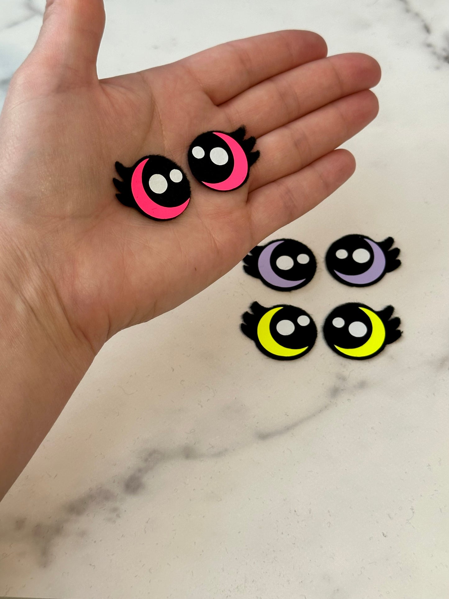 Kawaii Eyelash Felt Eyes - Arizonado Designs