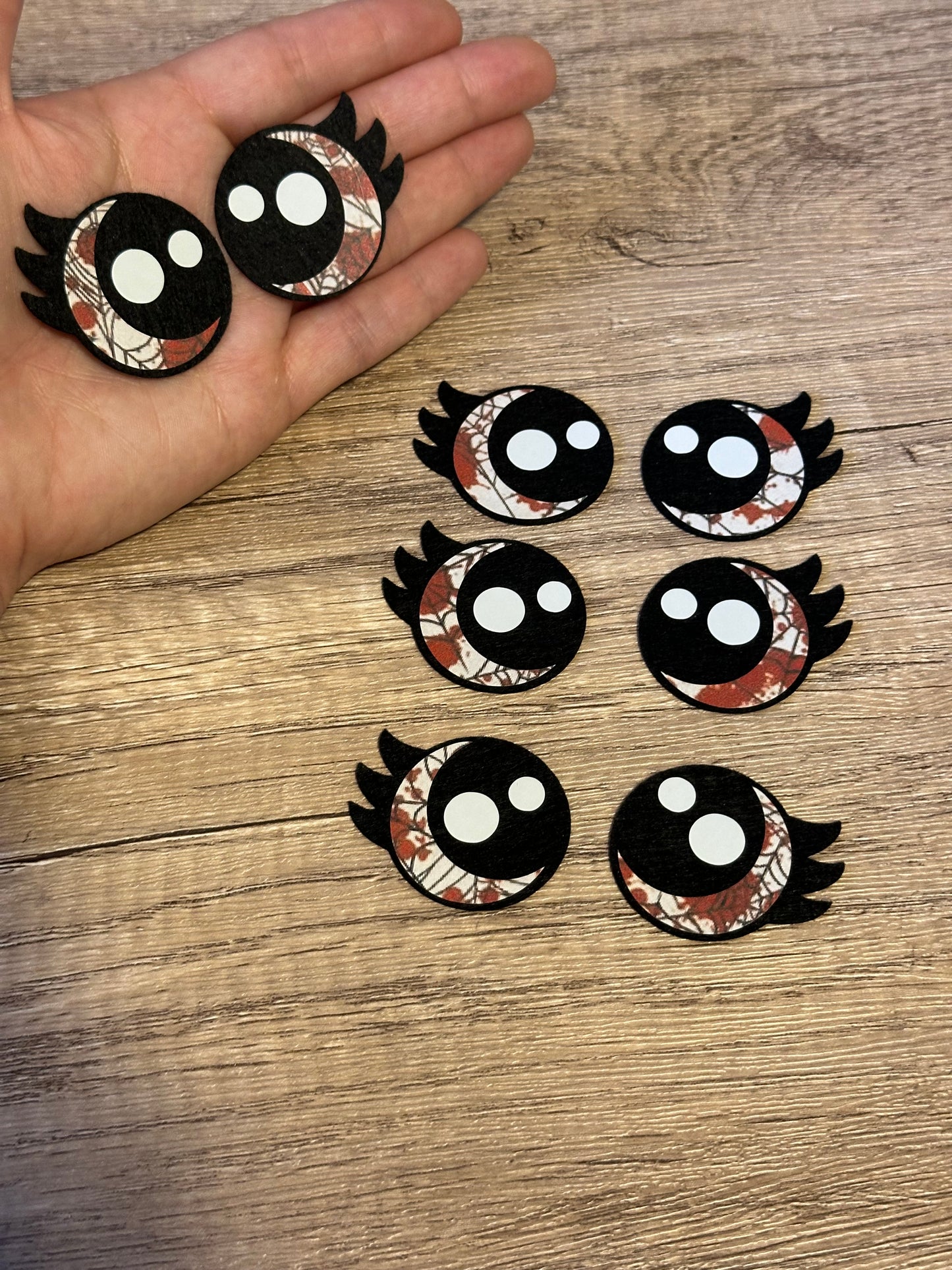 Kawaii Eyelash Felt Eyes Halloween Edition 2 sets - Arizonado Designs