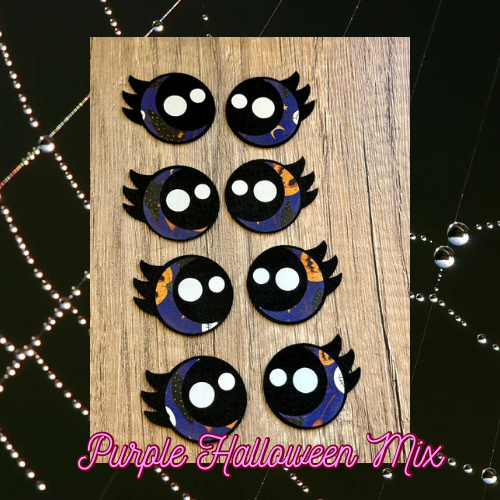 Kawaii Eyelash Felt Eyes Halloween Edition 2 sets - Arizonado Designs