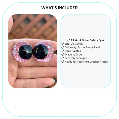 Easter Bunny Land Handpainted Offset Kawaii Safety Eyes