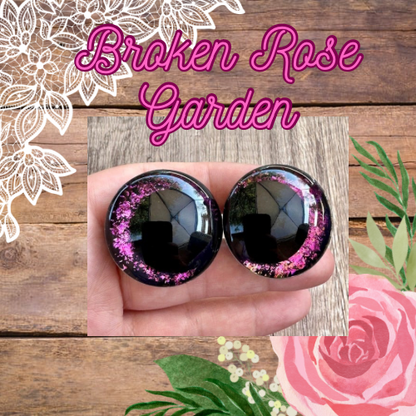Broken Rose Garden Offset Kawaii Handpainted Safety Eyes (1 set)