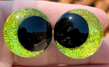 Glowing Monster Offset Kawaii Handpainted Safety Eyes (1 set)