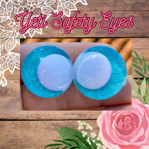 Yeti Offset Kawaii Handpainted Safety Eyes 1 set