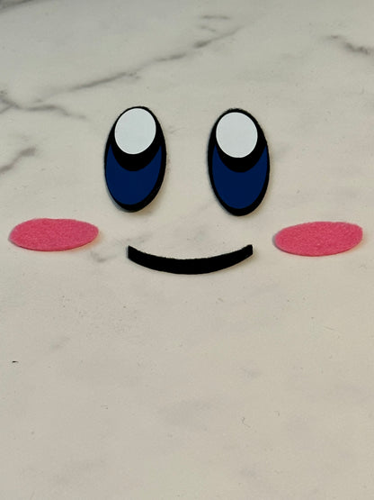 Kirby Felt Faces – Character Face Accents for Crochet Plush & Amigurumi (4 Sets)