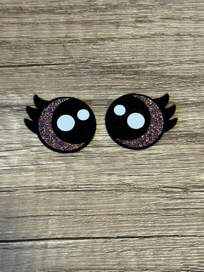 Glitter Kawaii Eyelash Felt Eyes 3 sets - Arizonado Designs