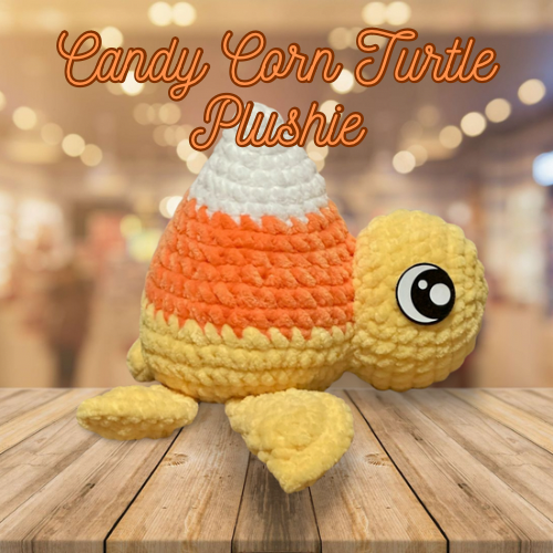 Candy Corn Turtle Plushie