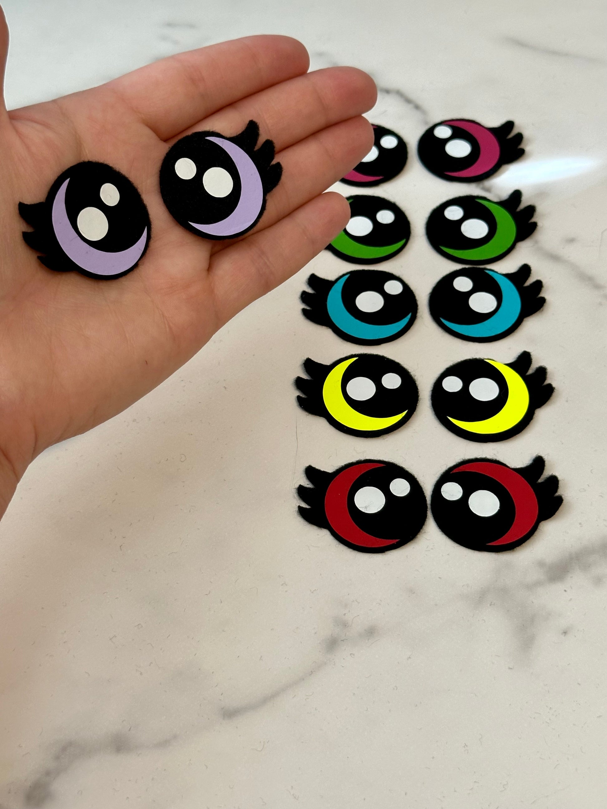 Kawaii Eyelash Felt Eyes - Arizonado Designs