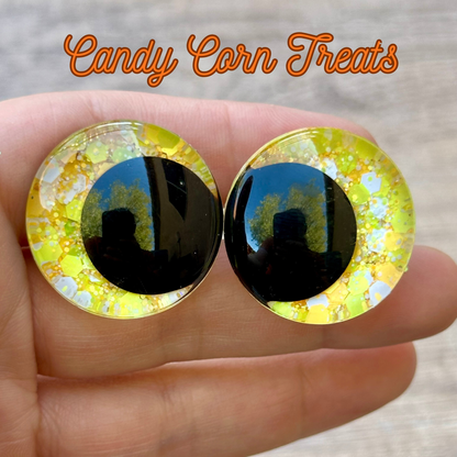 Candy Corn Treats Offset Kawaii Handpainted Safety Eyes (1 set)