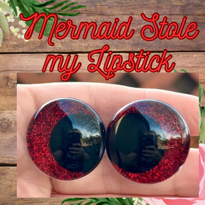 Mermaid Stole My Lipstick Handpainted Offset Kawaii Safety Eyes