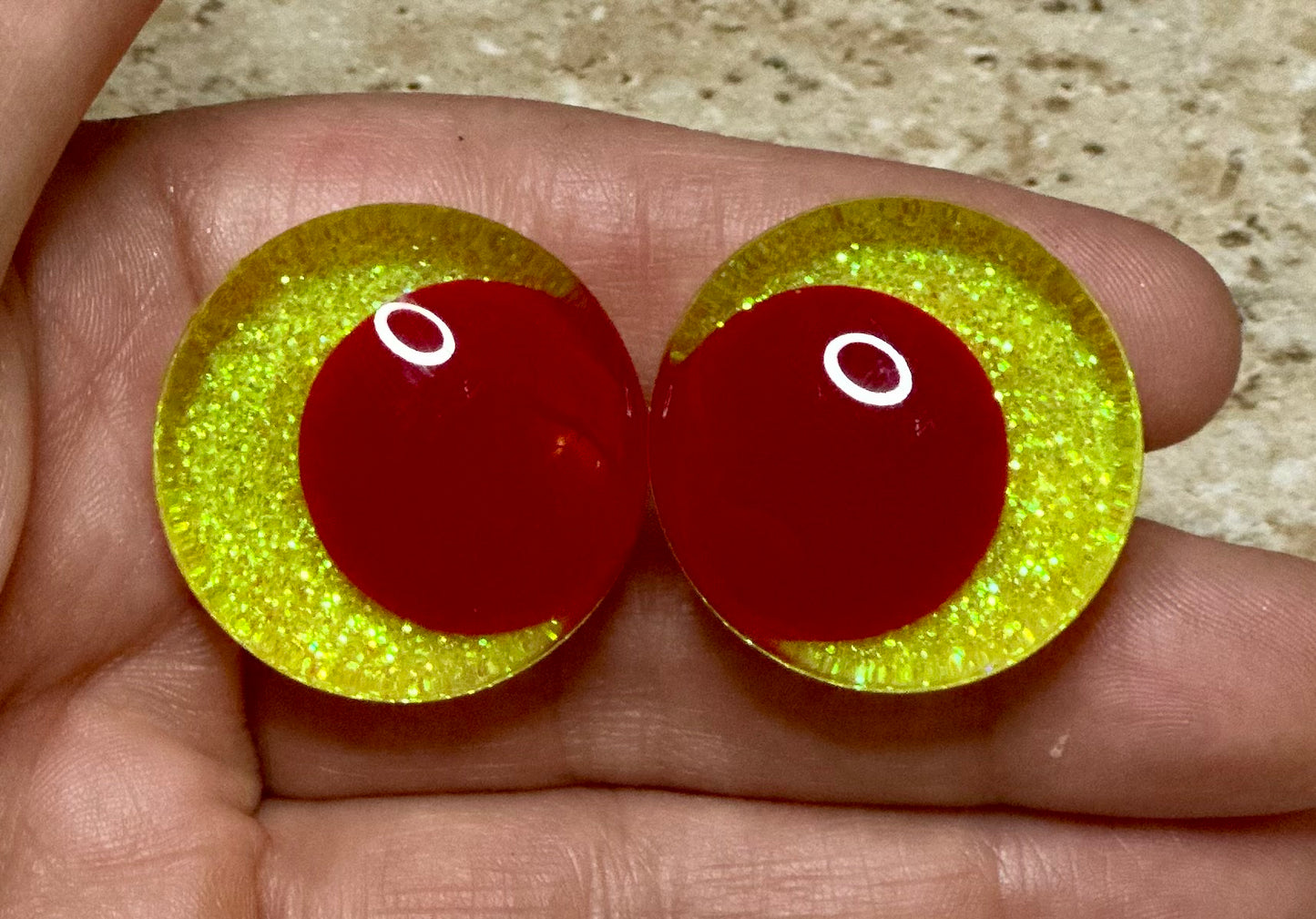 Hello Sunshine Handpainted Offset Kawaii Safety Eyes (1 set)
