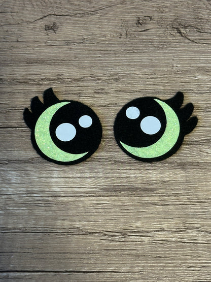Glitter Kawaii Eyelash Felt Eyes 3 sets - Arizonado Designs