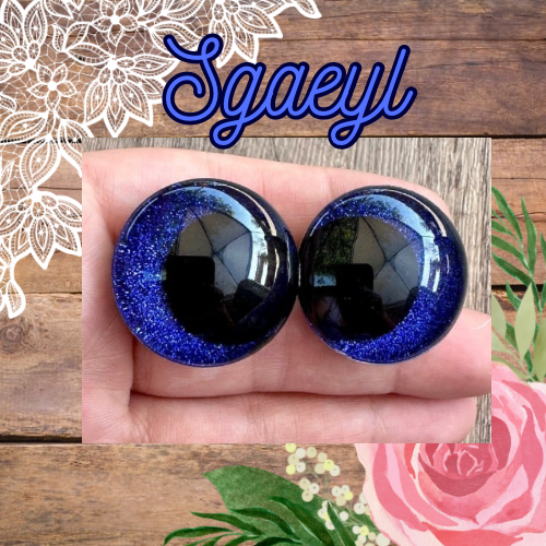 Sgaeyl Offset Kawaii Handpainted Safety Eyes 1 set