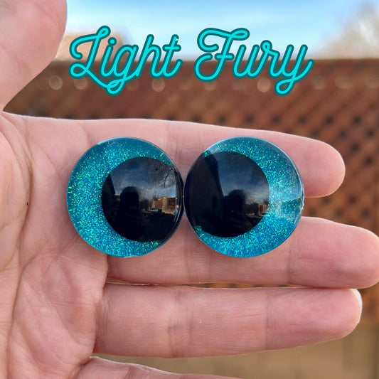Light Fury Offset Kawaii Handpainted Safety Eyes (1 set)