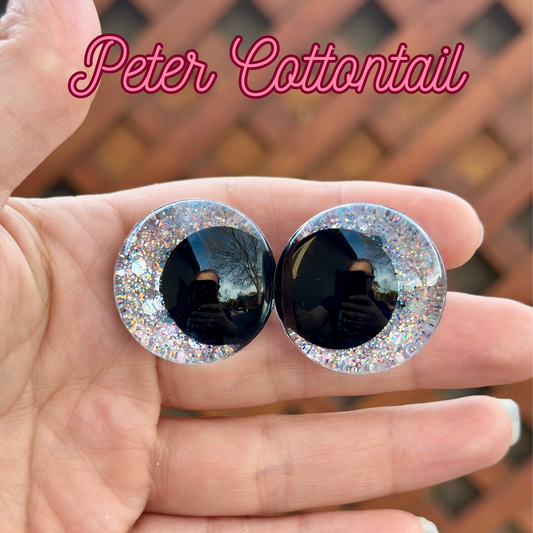 Peter Cottontail Handpainted Offset Kawaii Safety Eyes