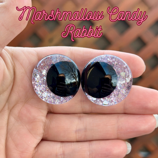 Marshmallow Candy Rabbit Handpainted Offset Kawaii Safety Eyes