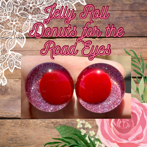 Jelly Donuts for the Road Offset Kawaii Handpainted Safety Eyes