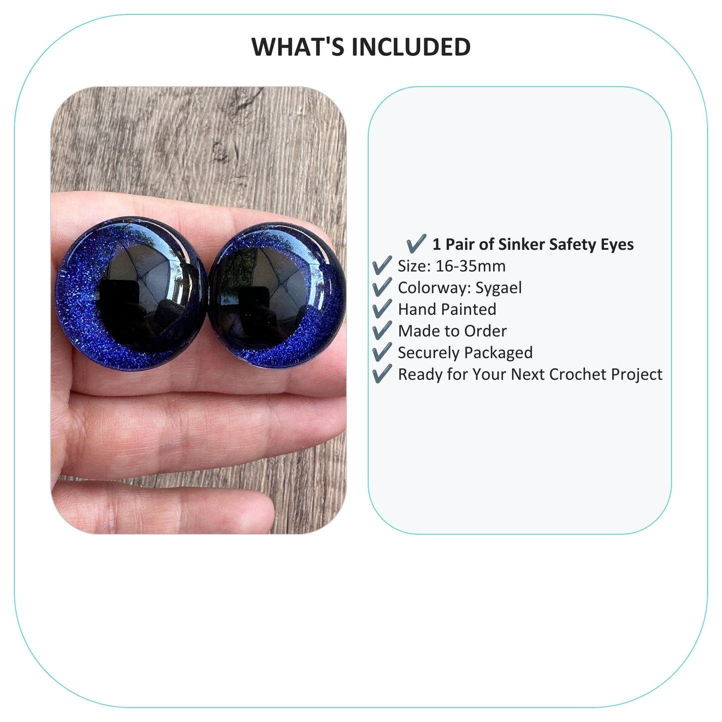 Sygael Offset Kawaii Handpainted Safety Eyes (1 set)